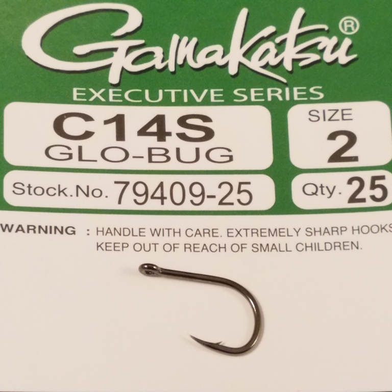 Gamakatsu C14S straight eye bead fishing egg glo-bug hook