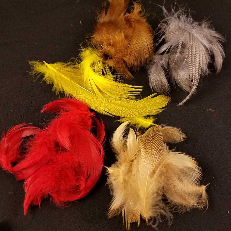 Mallard flank feathers dyed